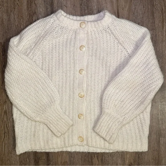 Sezane Emile Cardigan in Ecru (White) Women’s Size Small - Picture 2 of 7